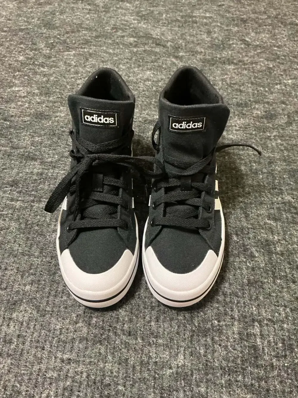 Adidas Bravada 2.0 Mid Platform Shoes Womens Size 6 Black & White